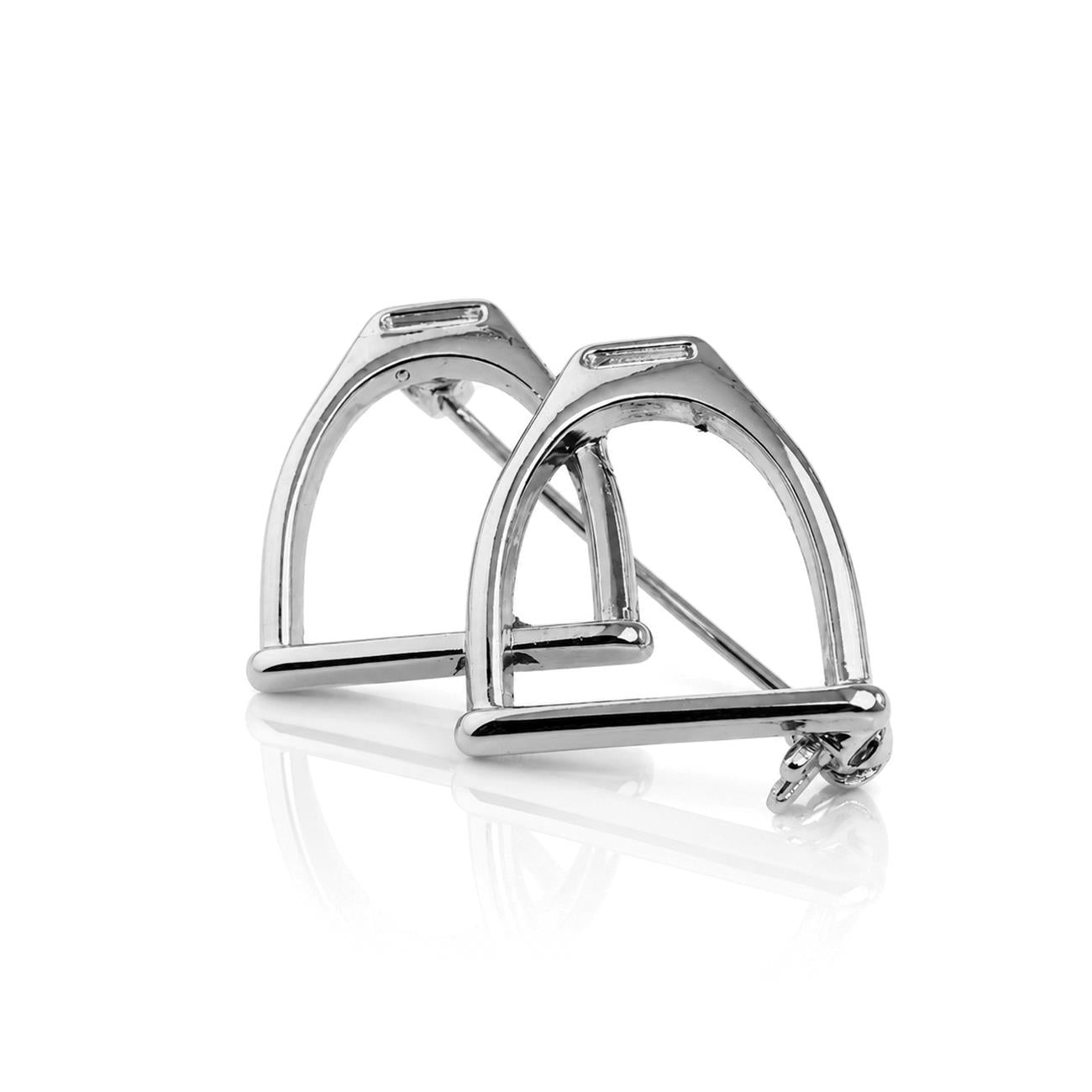 Equetech Dual Stirrup Stock Pin - Silver