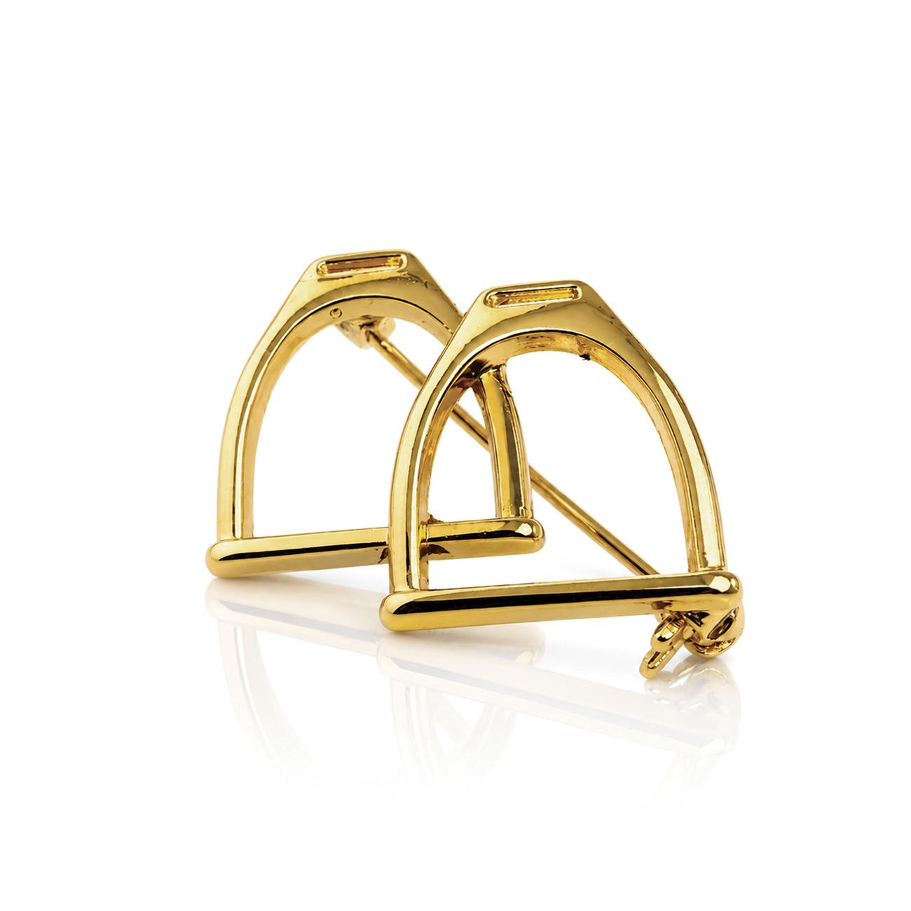 Equetech Dual Stirrup Stock Pin - Gold