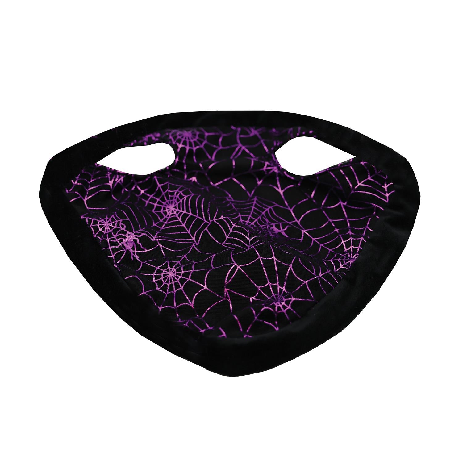Equetech Cobweb Spider Halloween Horse Hat - Black/Purple