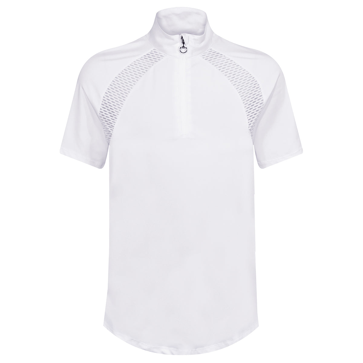 Equetech Junior Active Extreme Competition Shirt - 28-34" chest white competition riding shirt for children