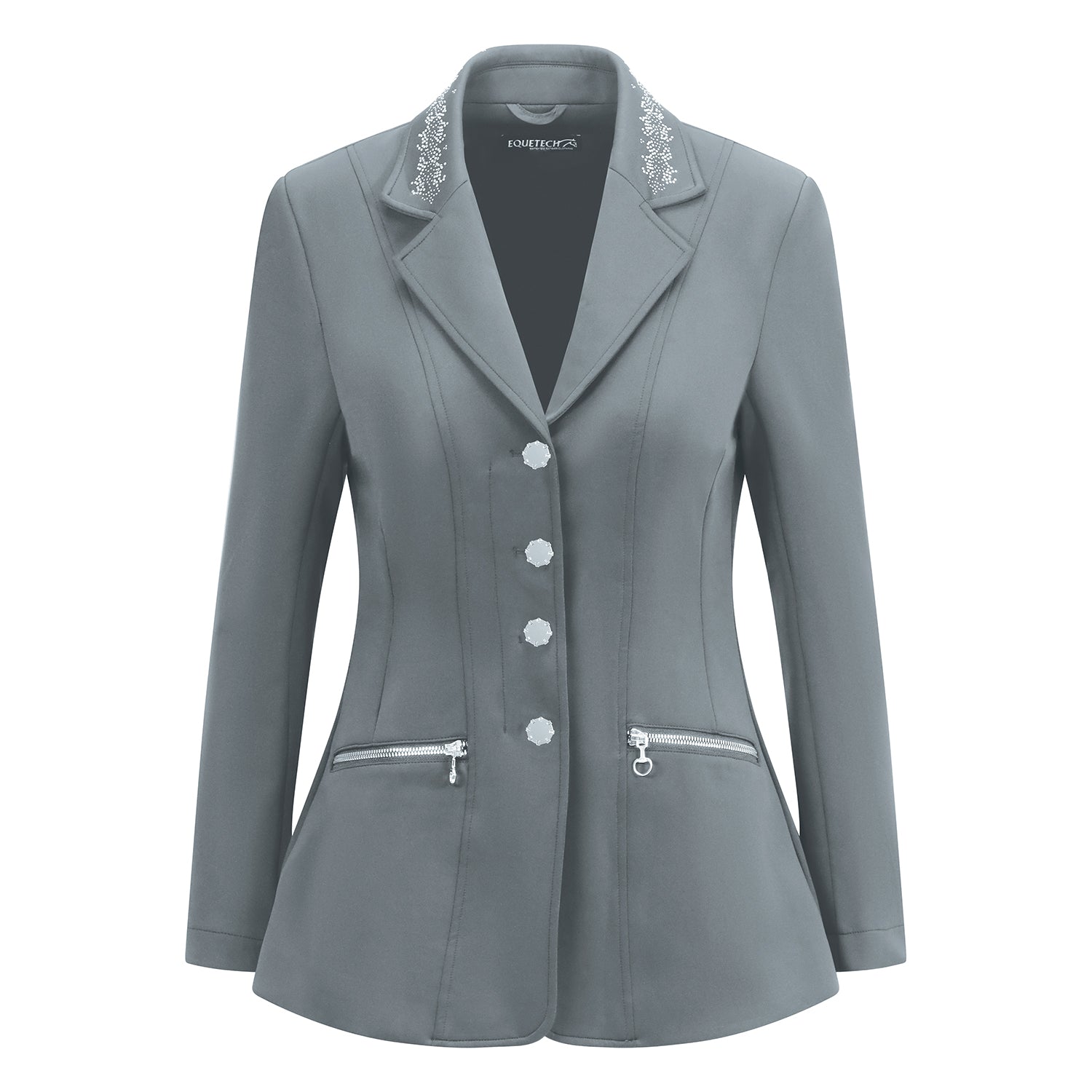 Equetech Crystal Showerproof Competition Jacket - Grey/Silver