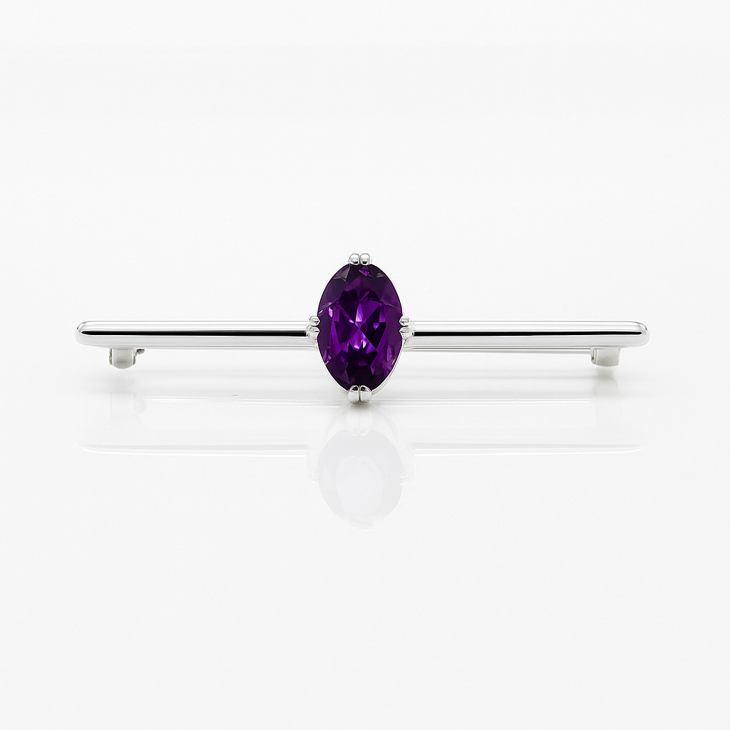 Equetech Deluxe Amethyst Stock Pin