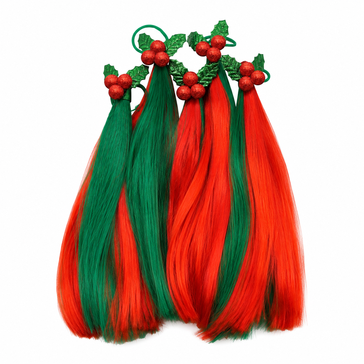 Equetech Christmas Holly Festive Horse Mane Tassels