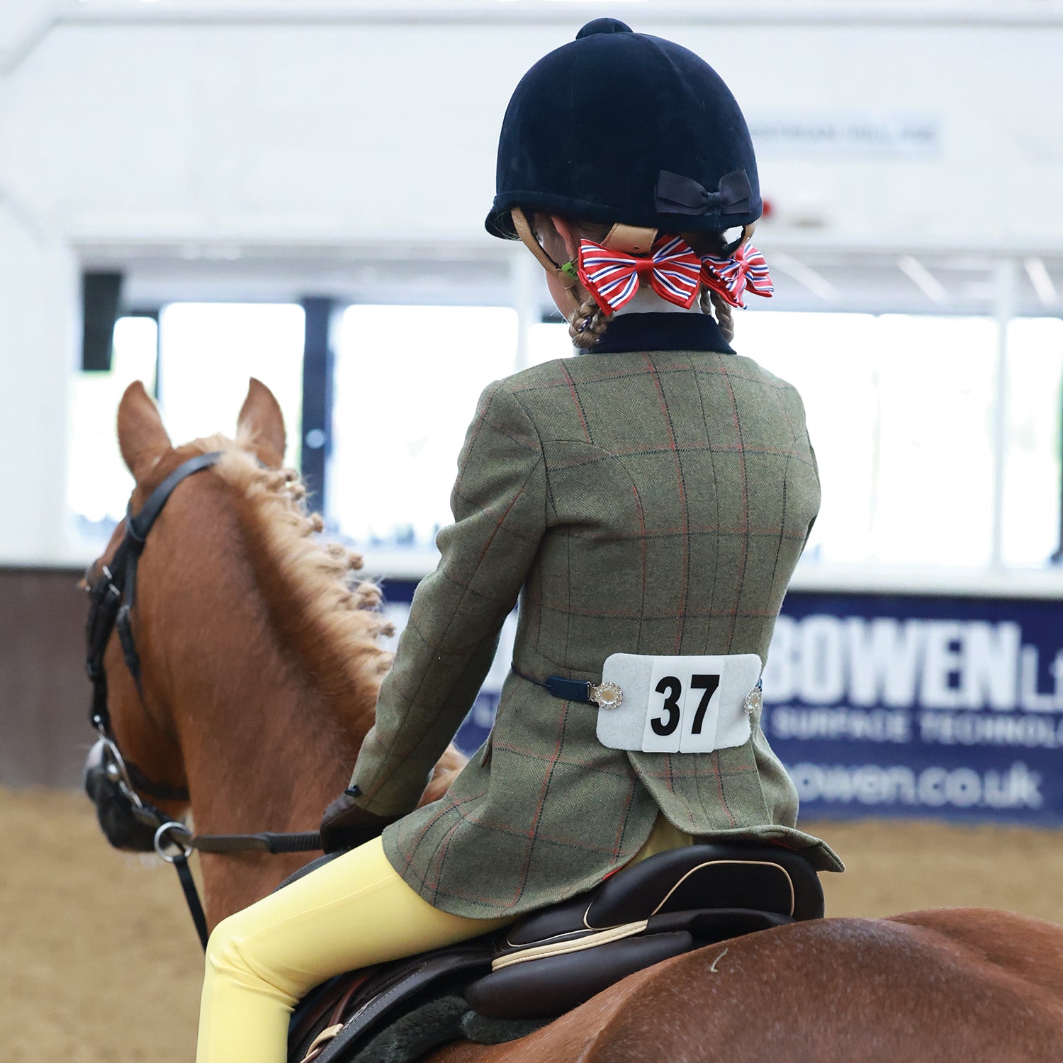 Equetech Junior Launton Deluxe Tweed Riding Jacket back