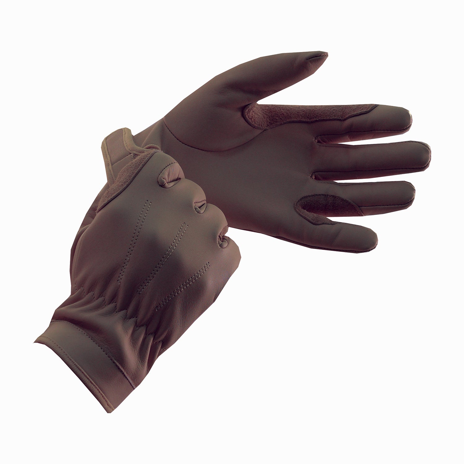 Equetech Junior Leather Show Gloves - Brown