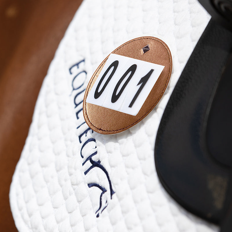 Luxe Dressage Saddle Cloth Number - Pair rose gold
