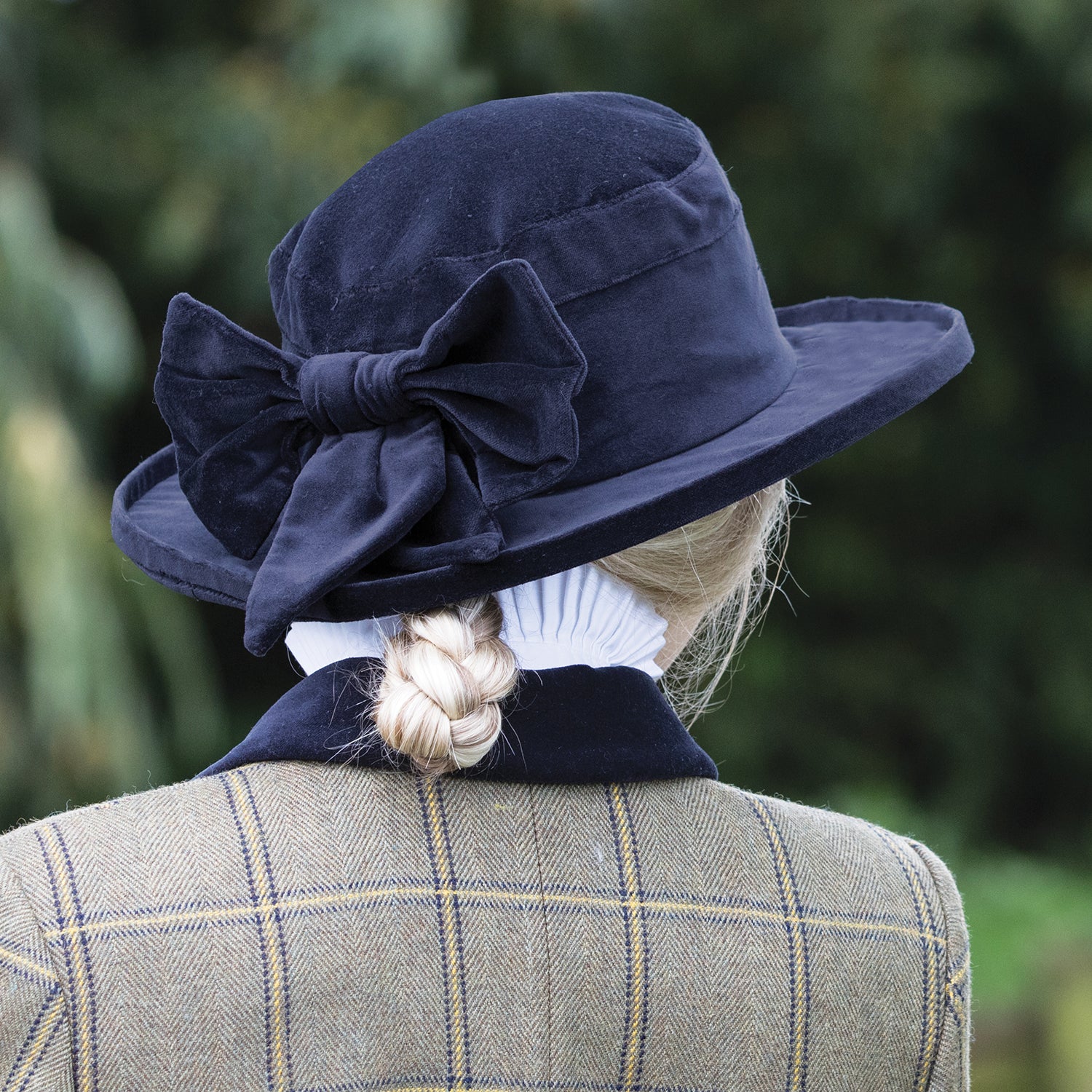 Navy Velvet Show Hat