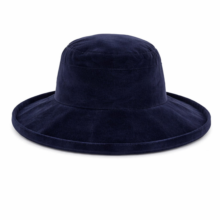 Navy Velvet Show Hat