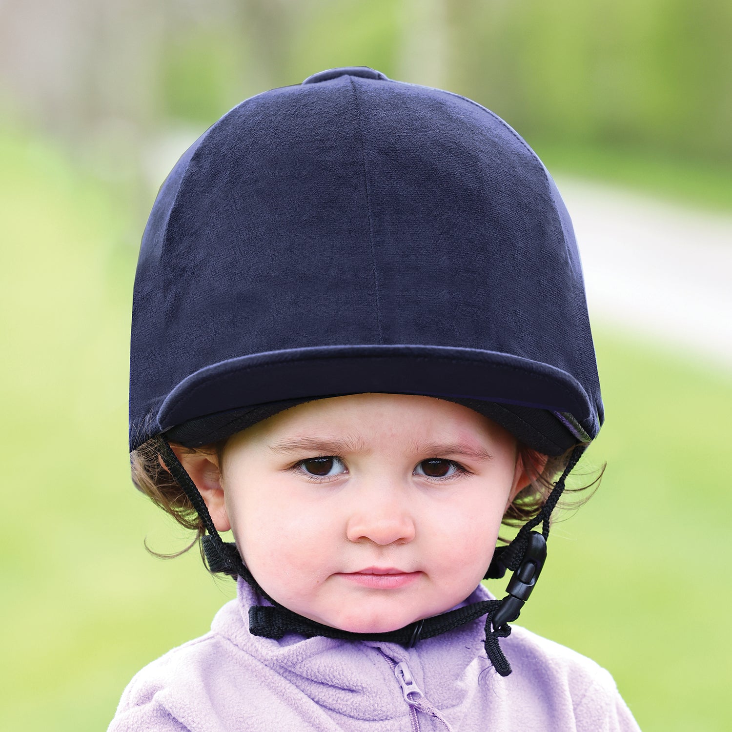 Equetech Premium Velvet Show Hat Silk Navy
