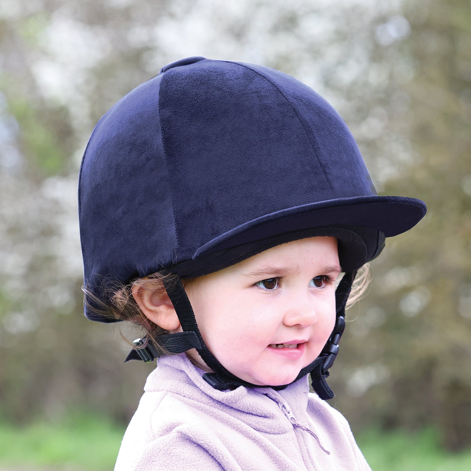 Equetech Premium Velvet Show Hat Silk Navy