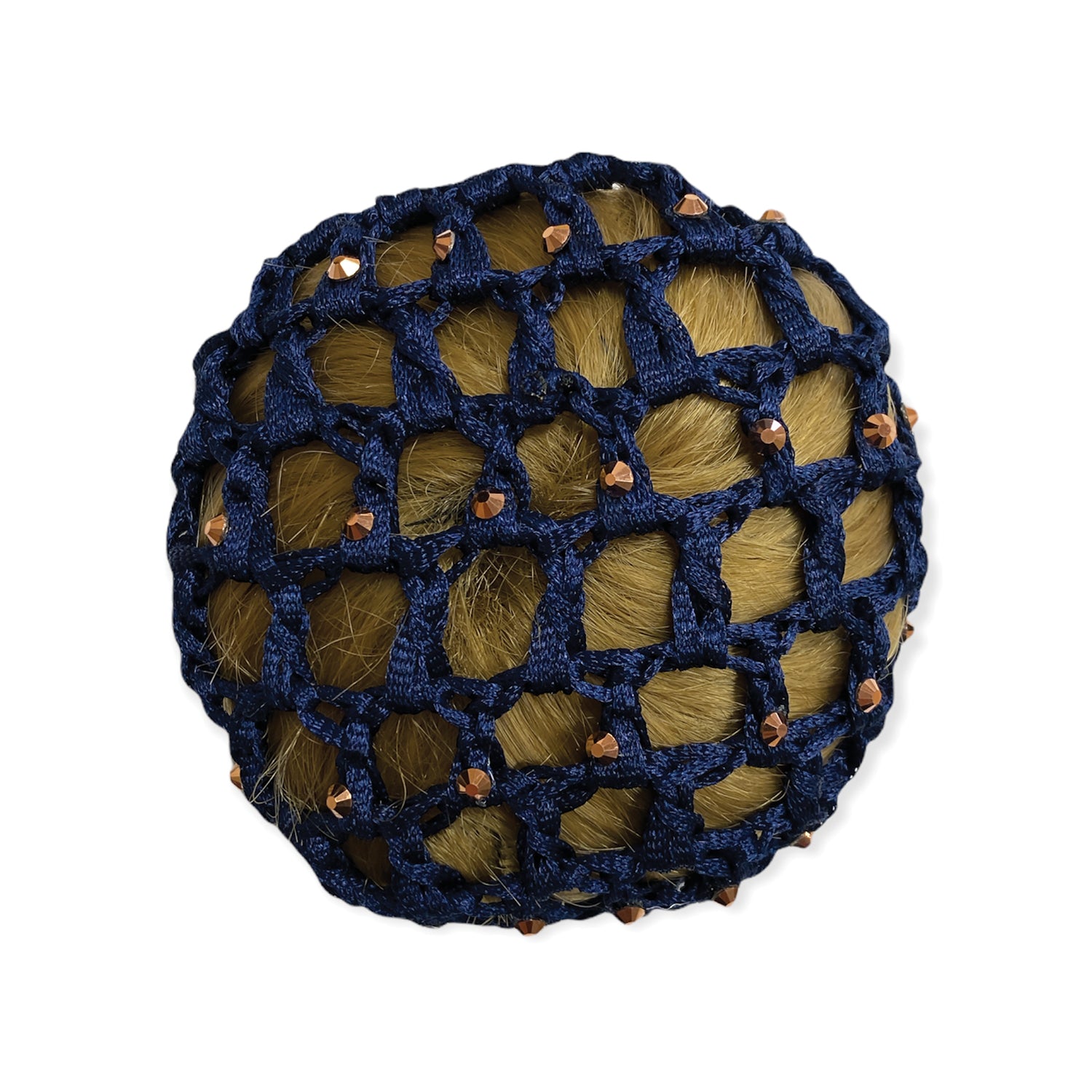 Equetech Rose Gold Bun Net - Navy