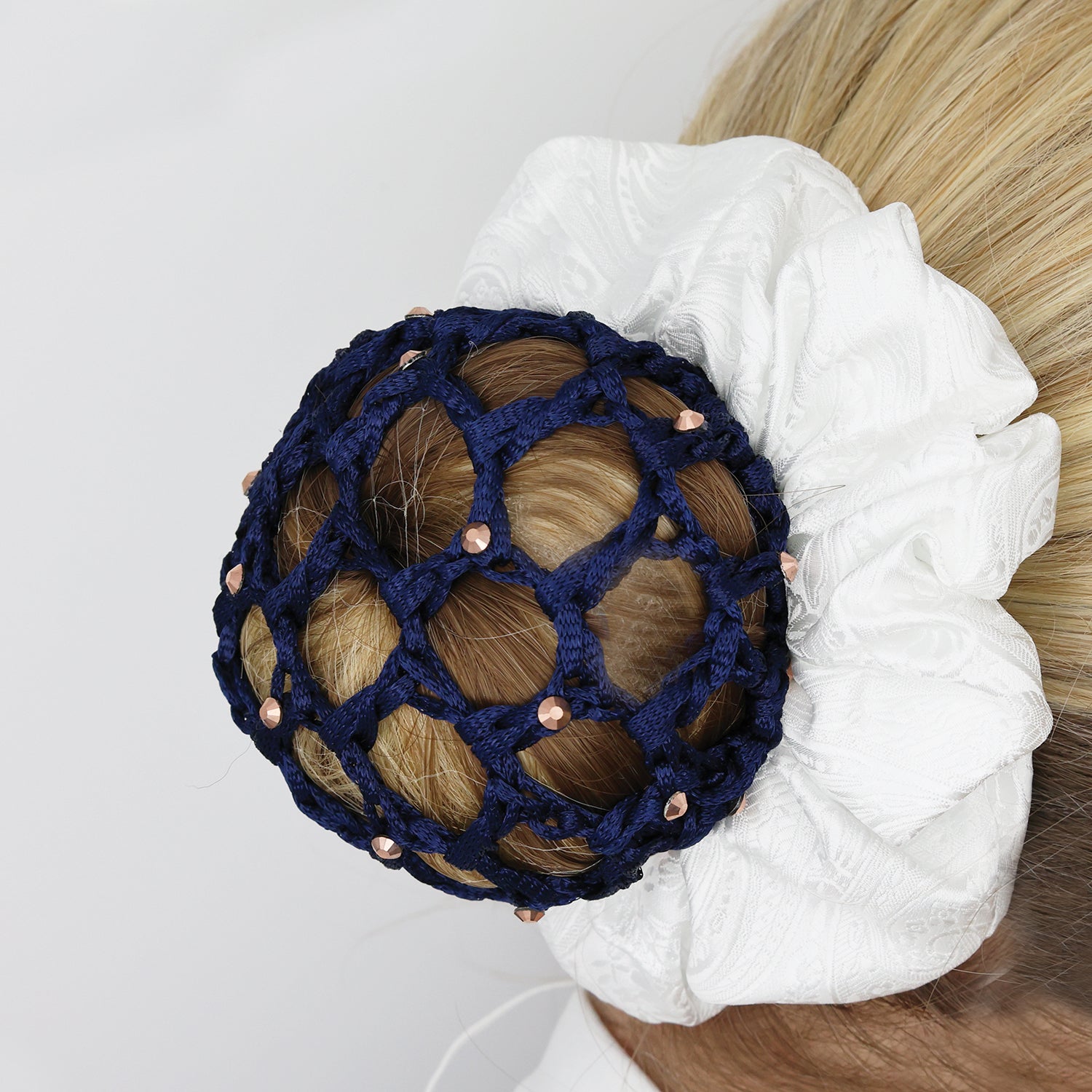 Equetech Rose Gold Bun Net - Navy