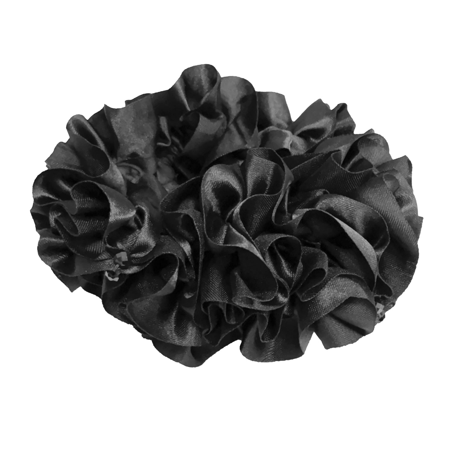 Equetech Rosette Crystal Hair Scrunchie - Black