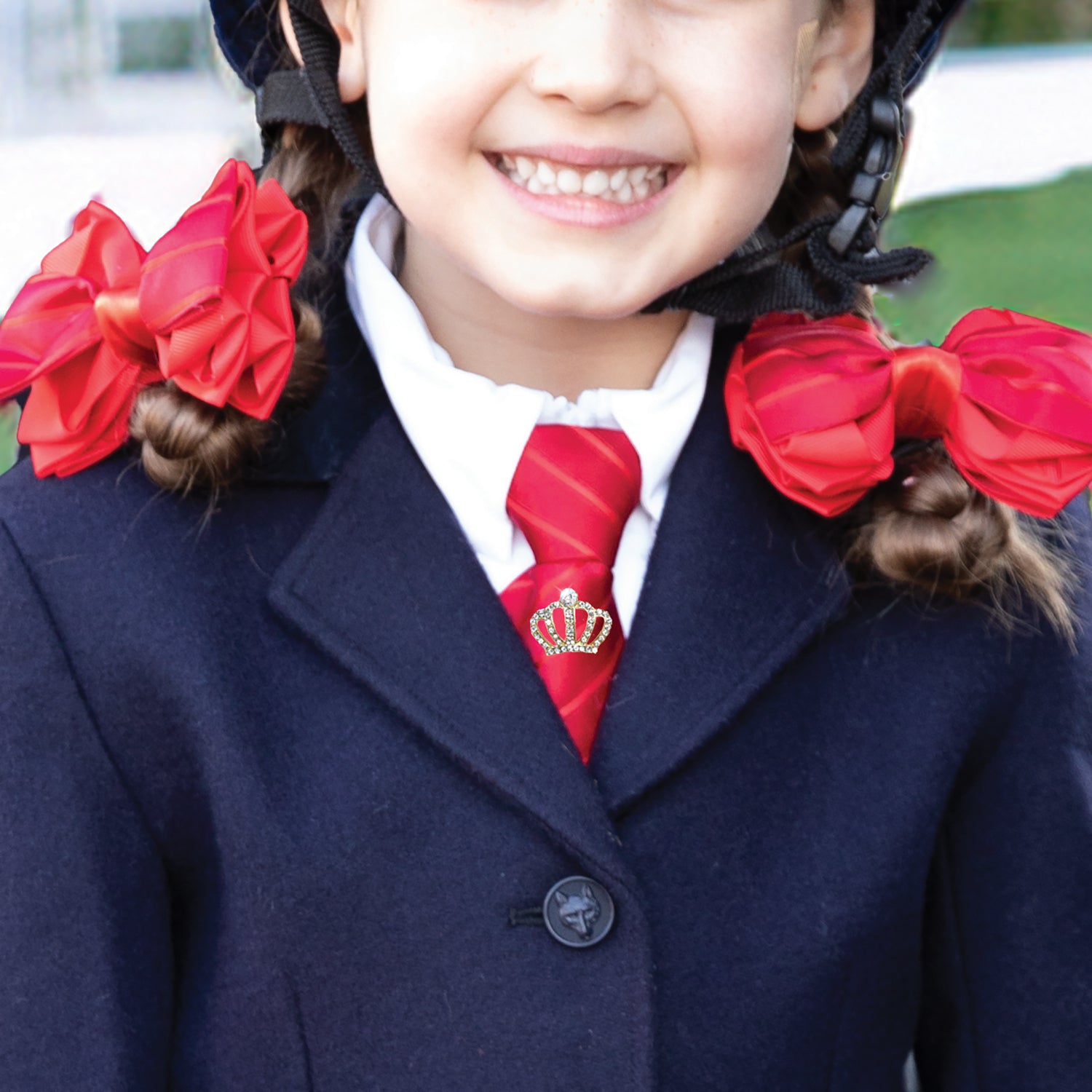 Equetech Crystal Crown Tie Pin