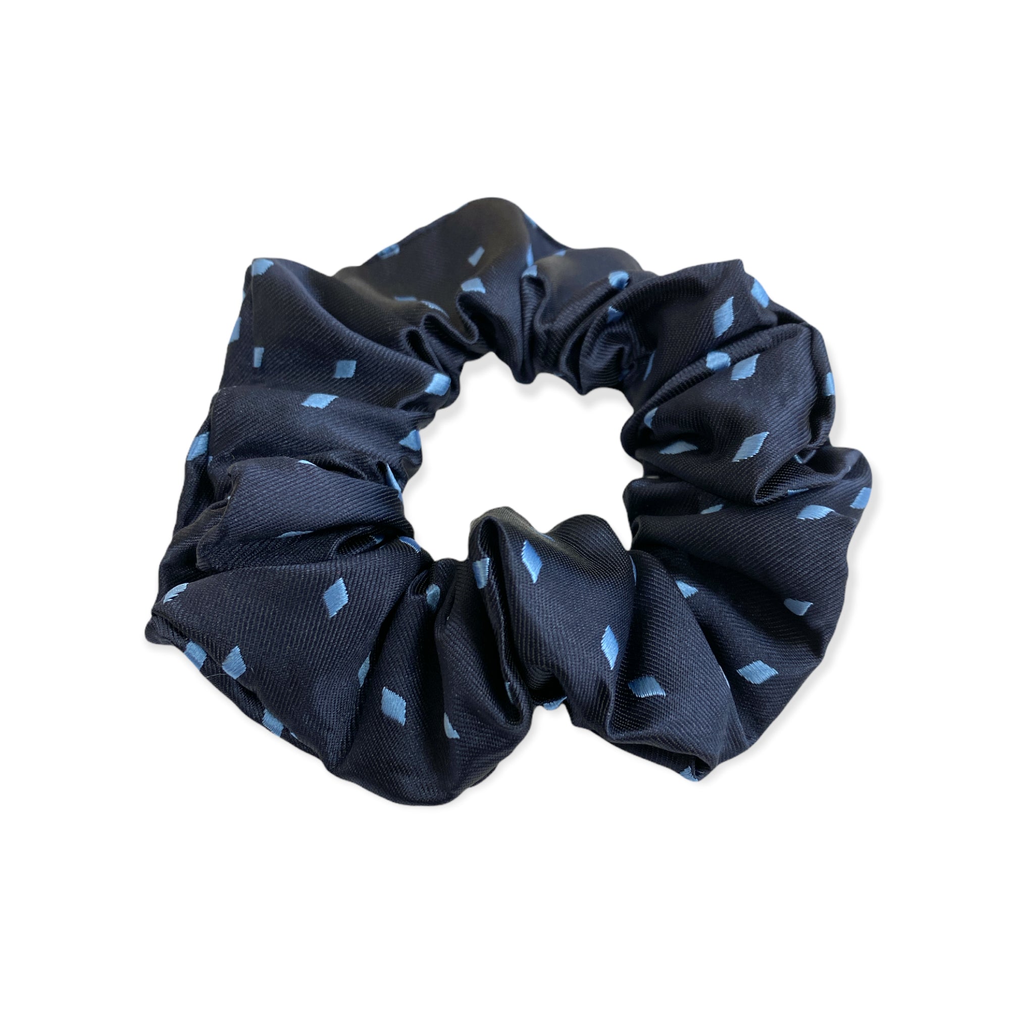Equetech Diamond Design Hair Scrunchies - Navy/Lt Blue