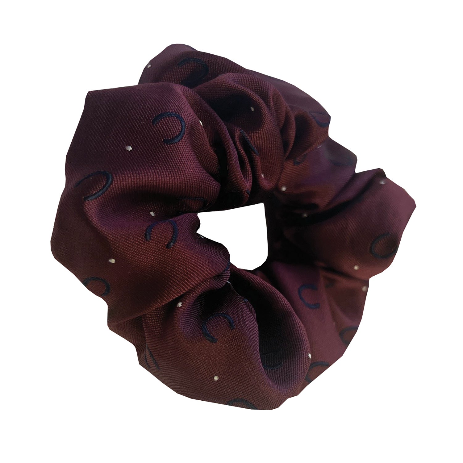Equetech Horseshoes Hair Scrunchies Maroon