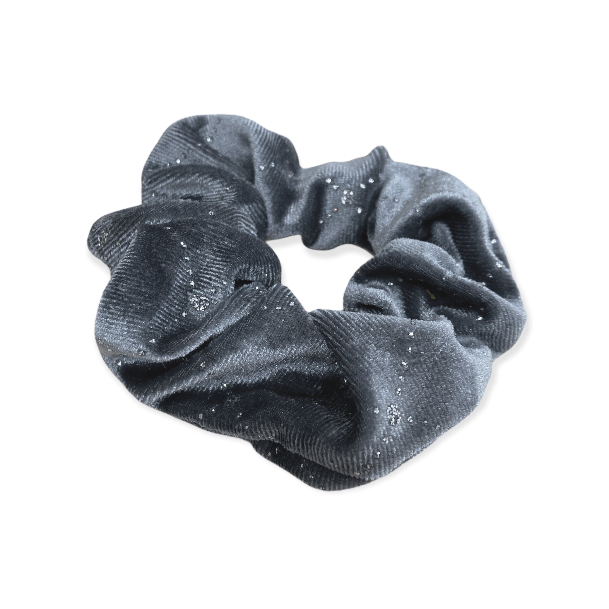 Equetech Solitaire Velvet Scrunchie - Grey