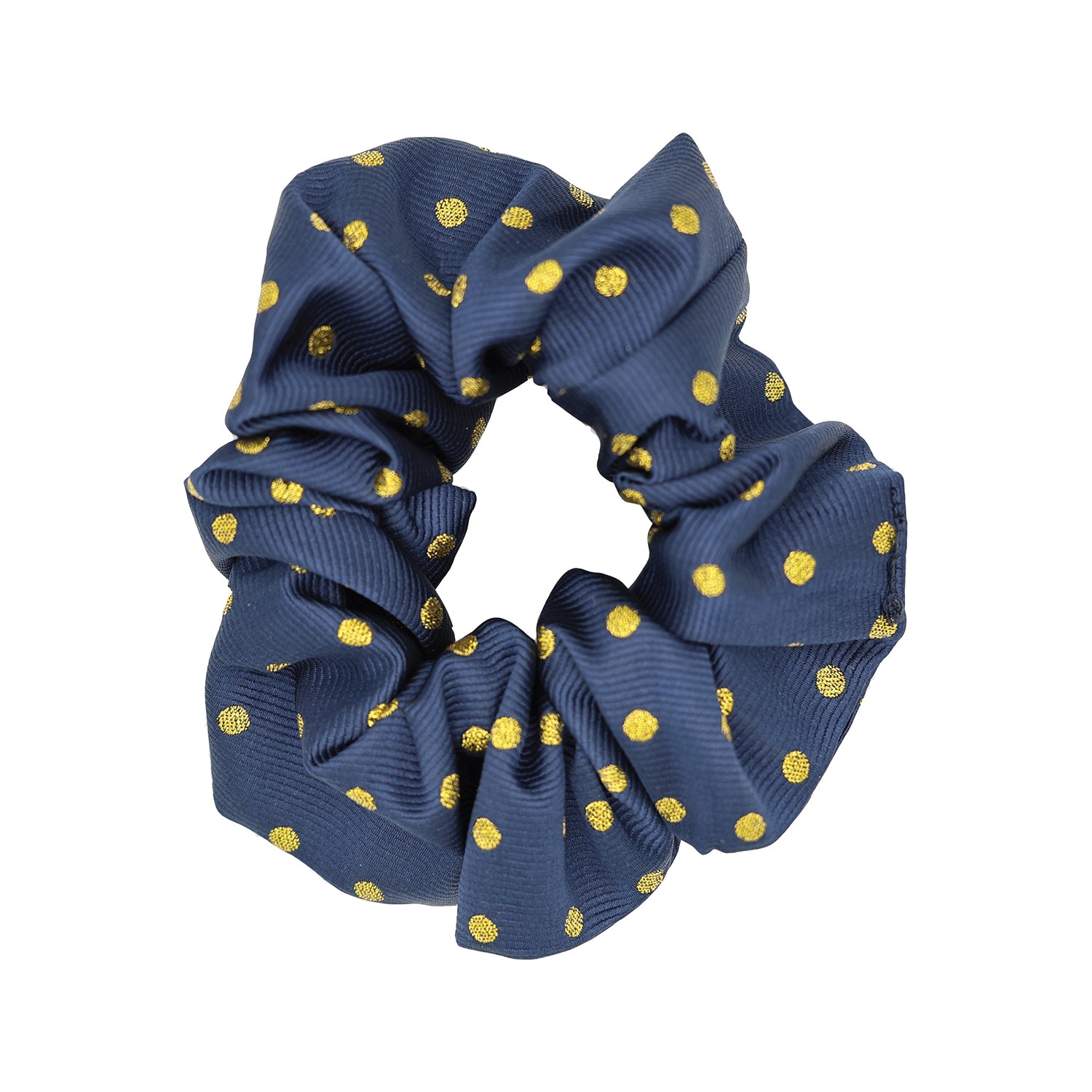 Equetech Polka Dot Hair Scrunchies Navy/Gold