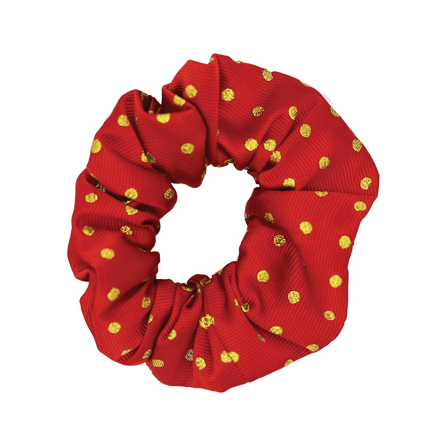 Equetech Polka Dot Hair Scrunchies Red/Gold