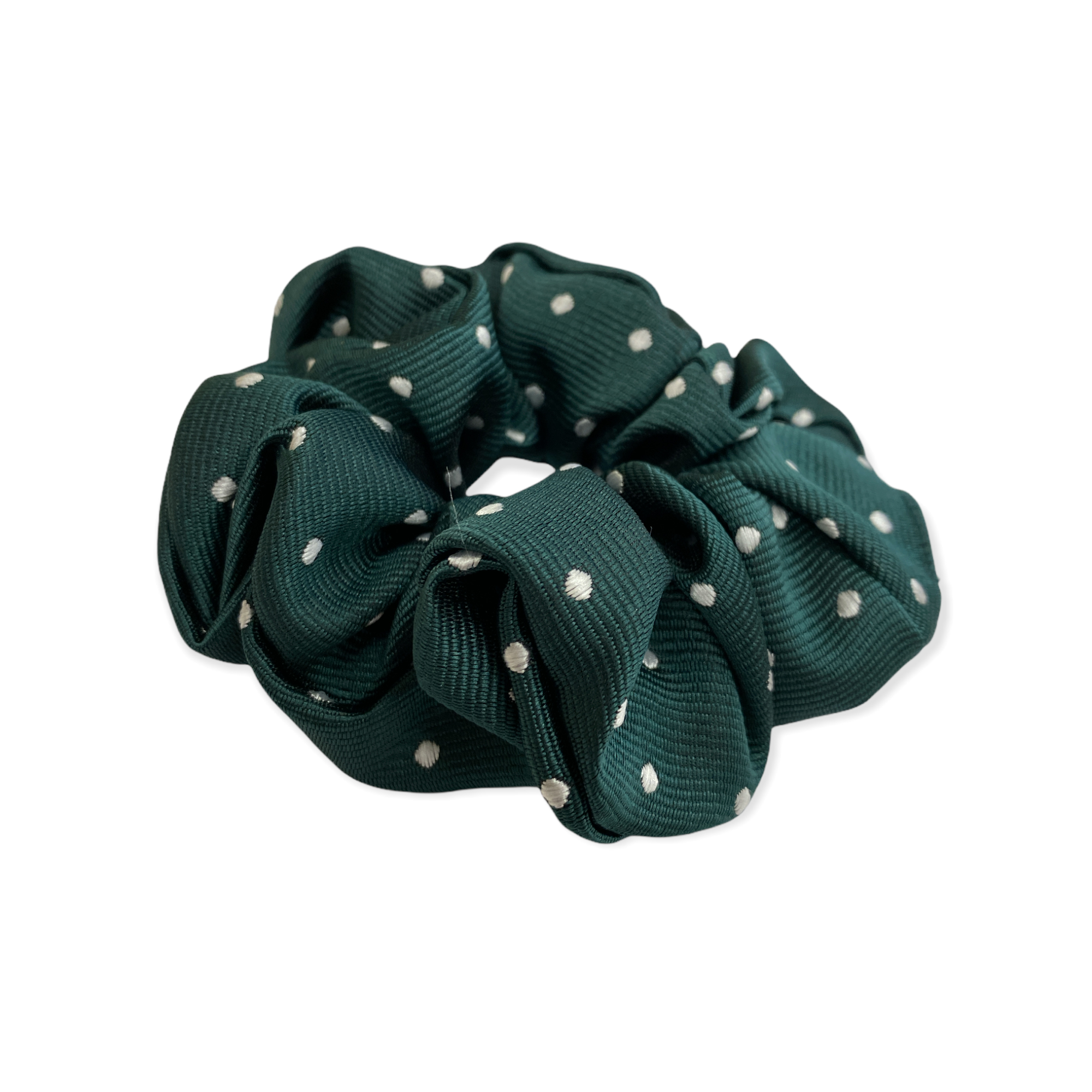 Equetech Polka Dot Hair Scrunchies - Green/White
