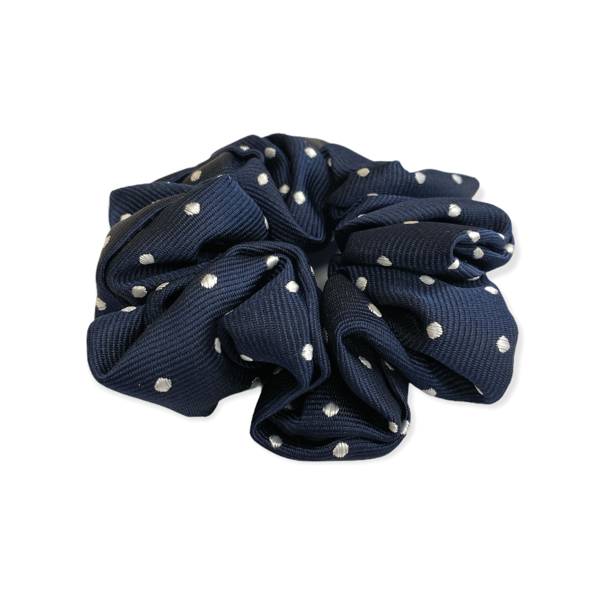 Equetech Polka Dot Hair Scrunchies - Navy/White
