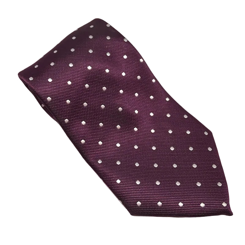 Equetech Junior Polka Dot Show Tie - Maroon/White