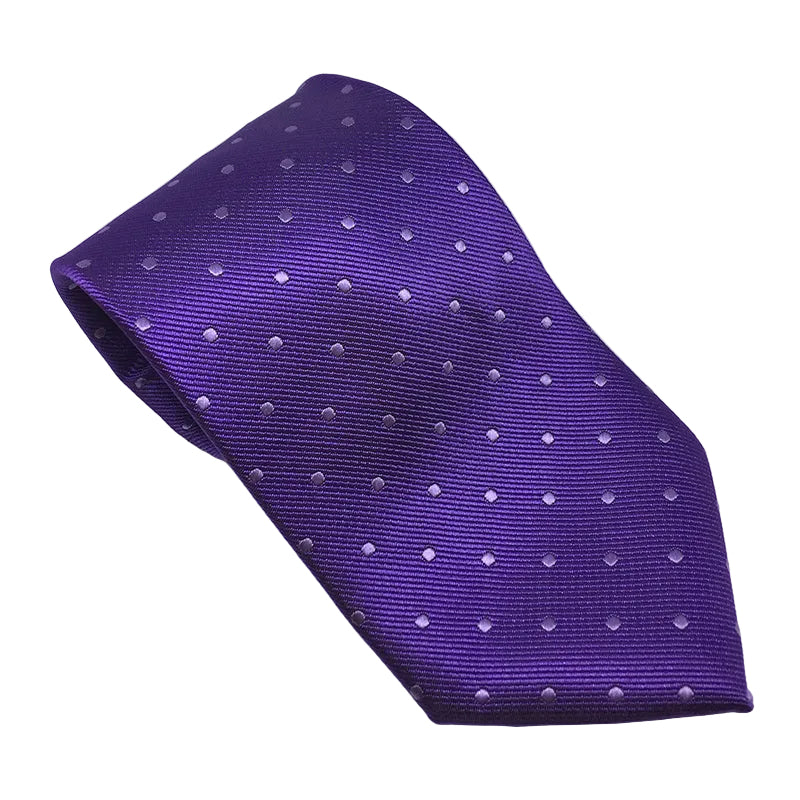 Equetech Adults Polka Dot Show Tie - Purple/Lilac