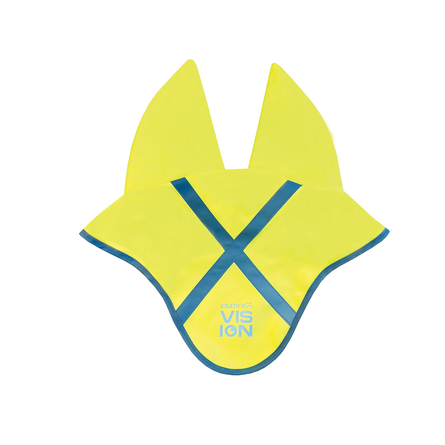 Equetech Hi-Vis Vision Acoustic Soundless Horse Ear Bonnet - Yellow