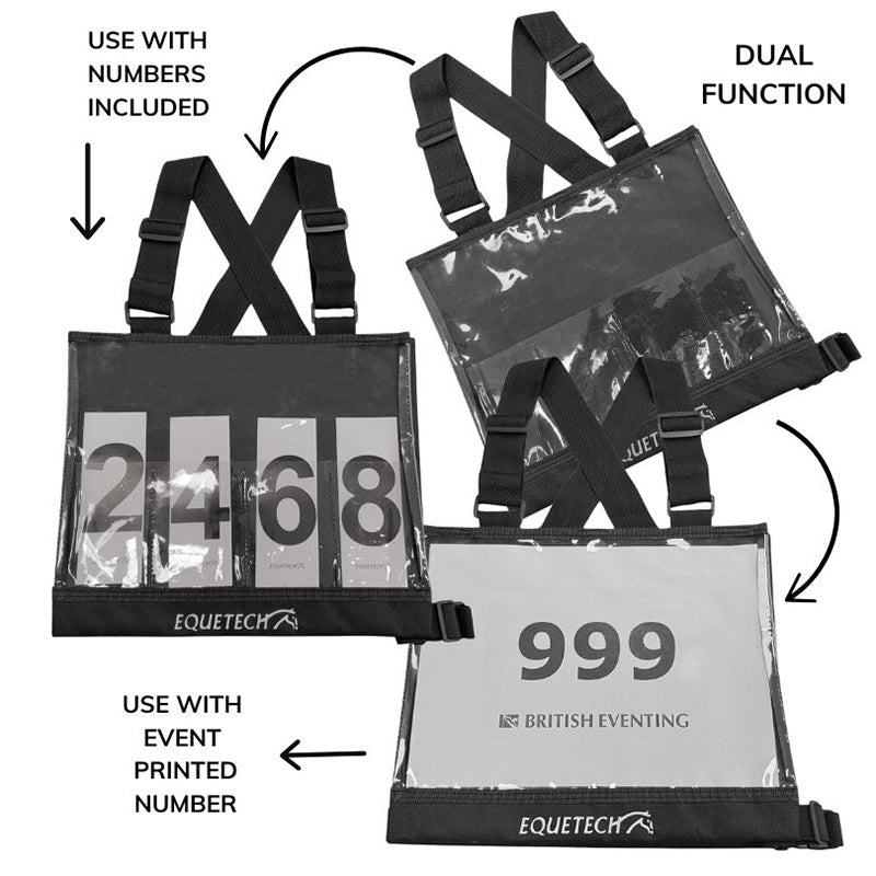 Equetech Eventing Hybrid Cross Country Number Bib + Numbers