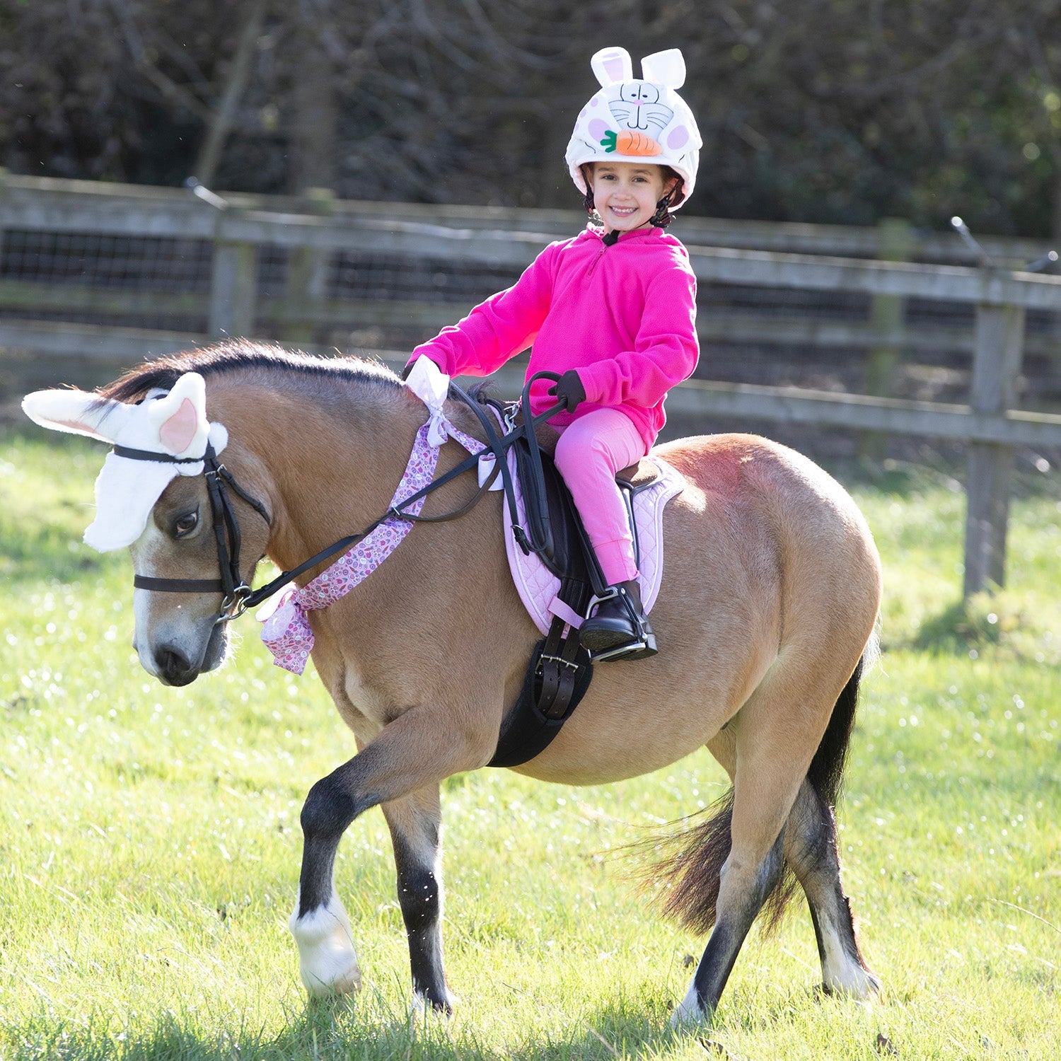 Bunny Rabbit Easter Horse Chest Bow - Equetech