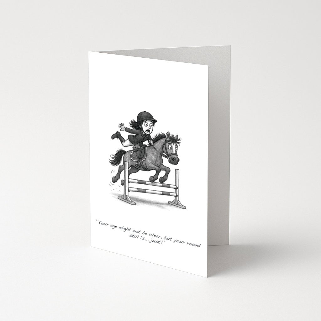 'Clear Round' Greetings Card - Equetech