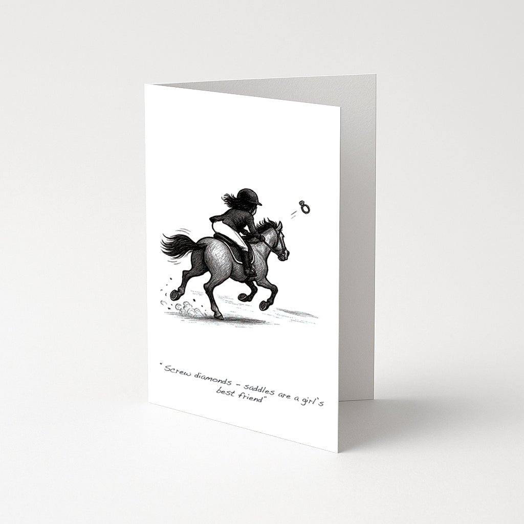 'Diamonds' Greetings Card - Equetech