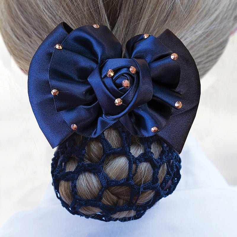 Dressage Rosette Ribbon Bow & Net - Equetech