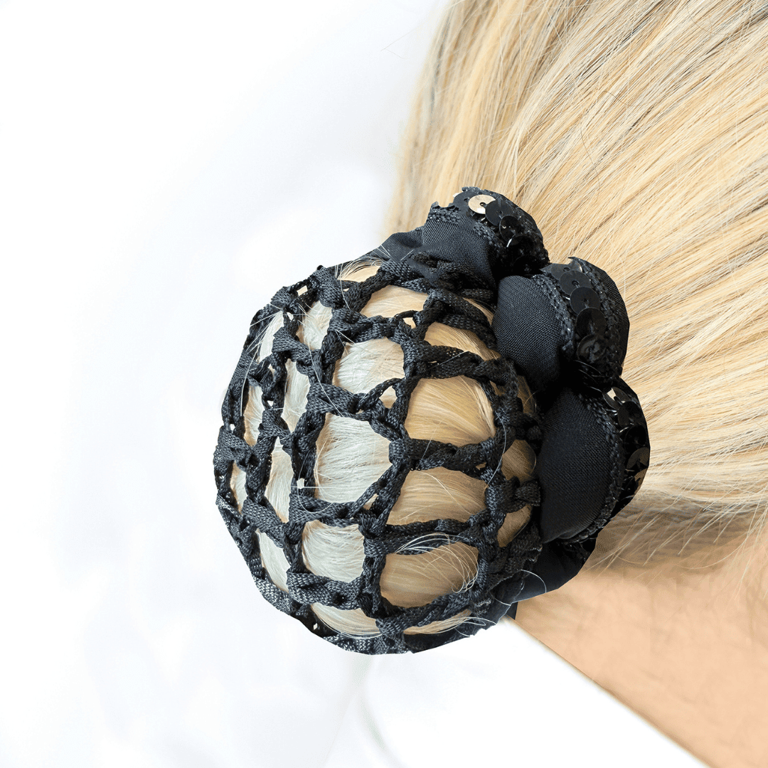 Fusion Sequin Scrunchie With Bun Net - Equetech