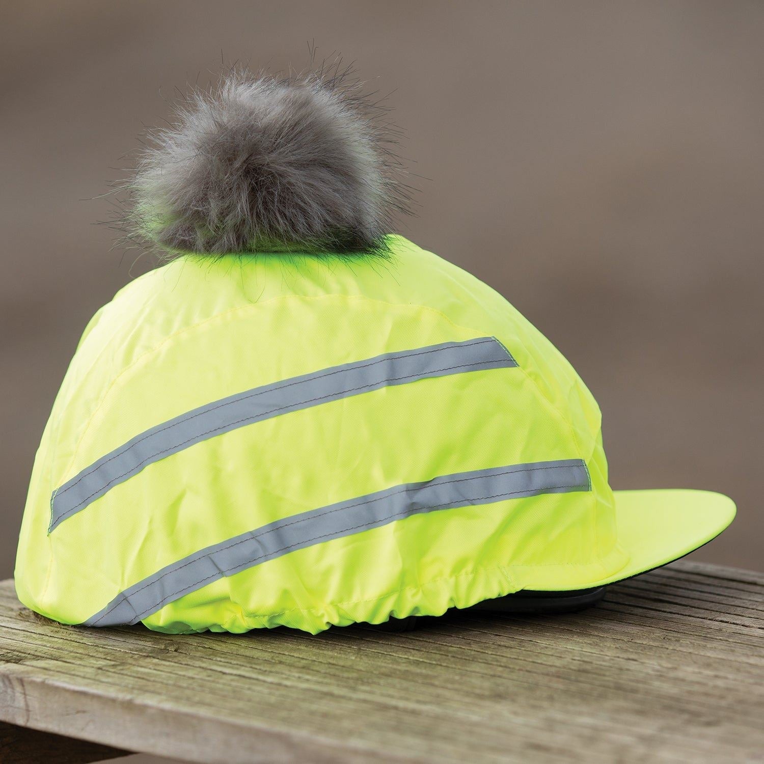Hi - Vis Vision Water Resistant Deluxe Pom Hat Silk - Equetech