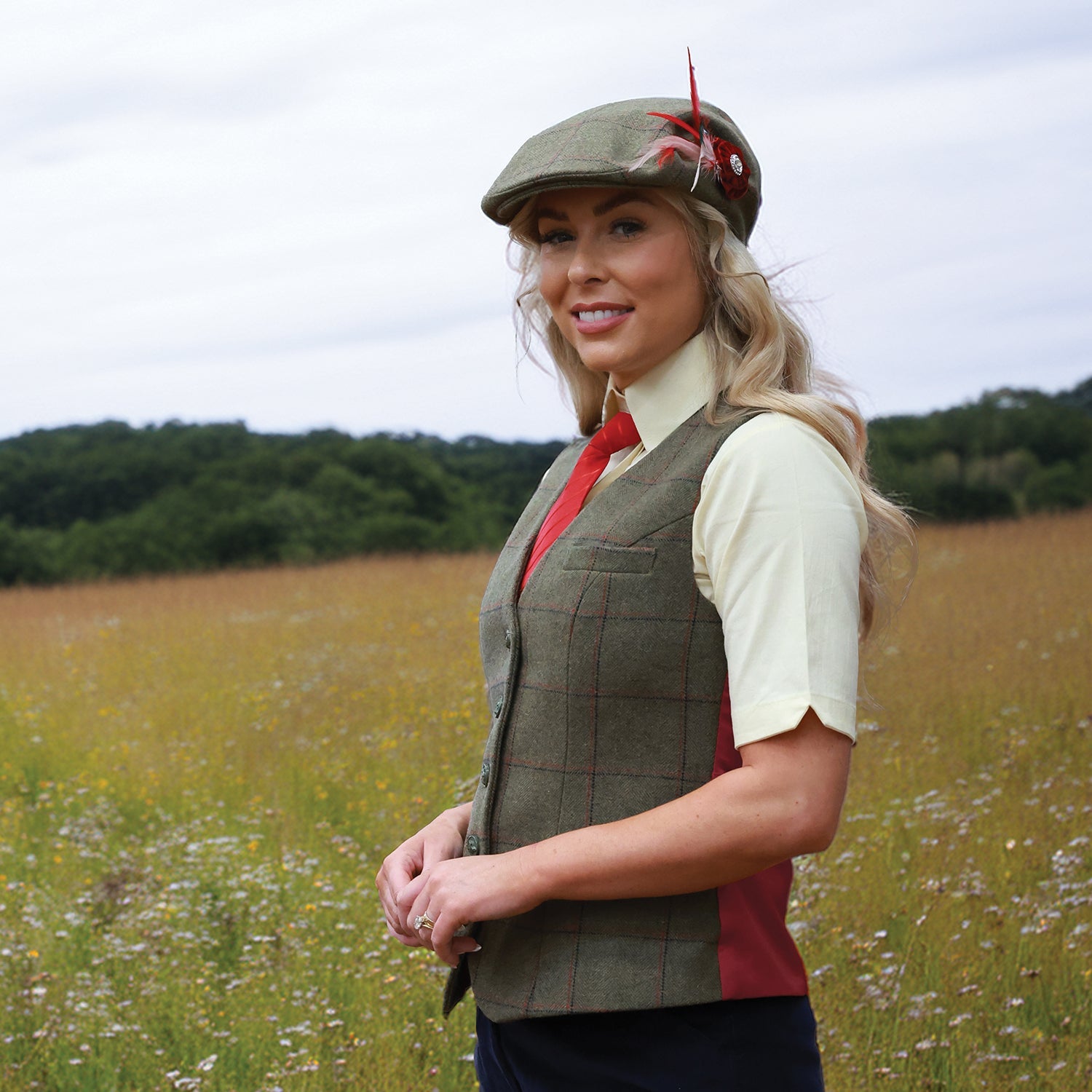 Launton Tweed Flat Cap - Equetech