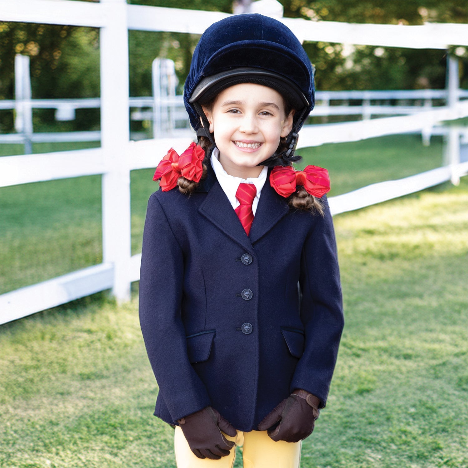 Luxury Red Ready - Tied Show Tie - Junior - Equetech
