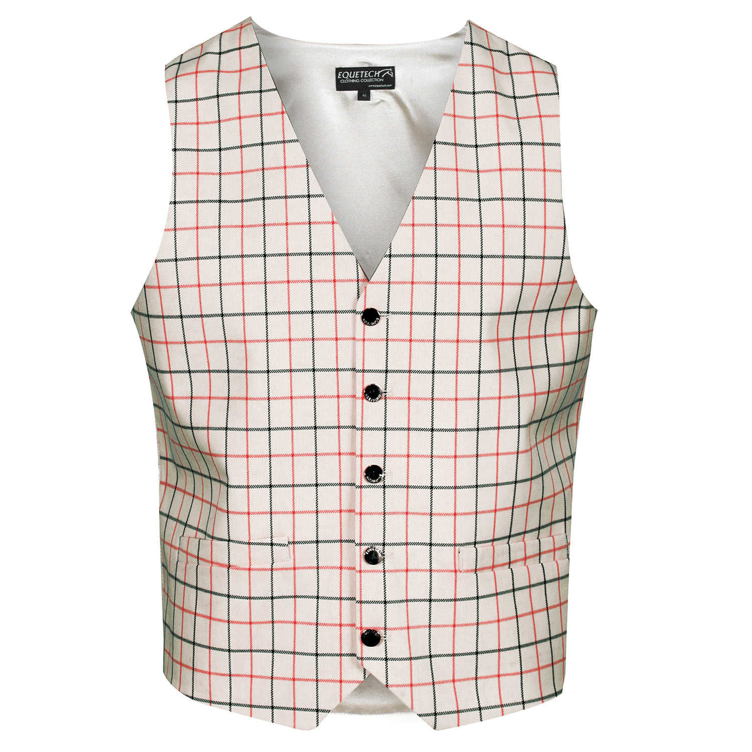 Mens Classic Tattersall Check Waistcoat - Equetech