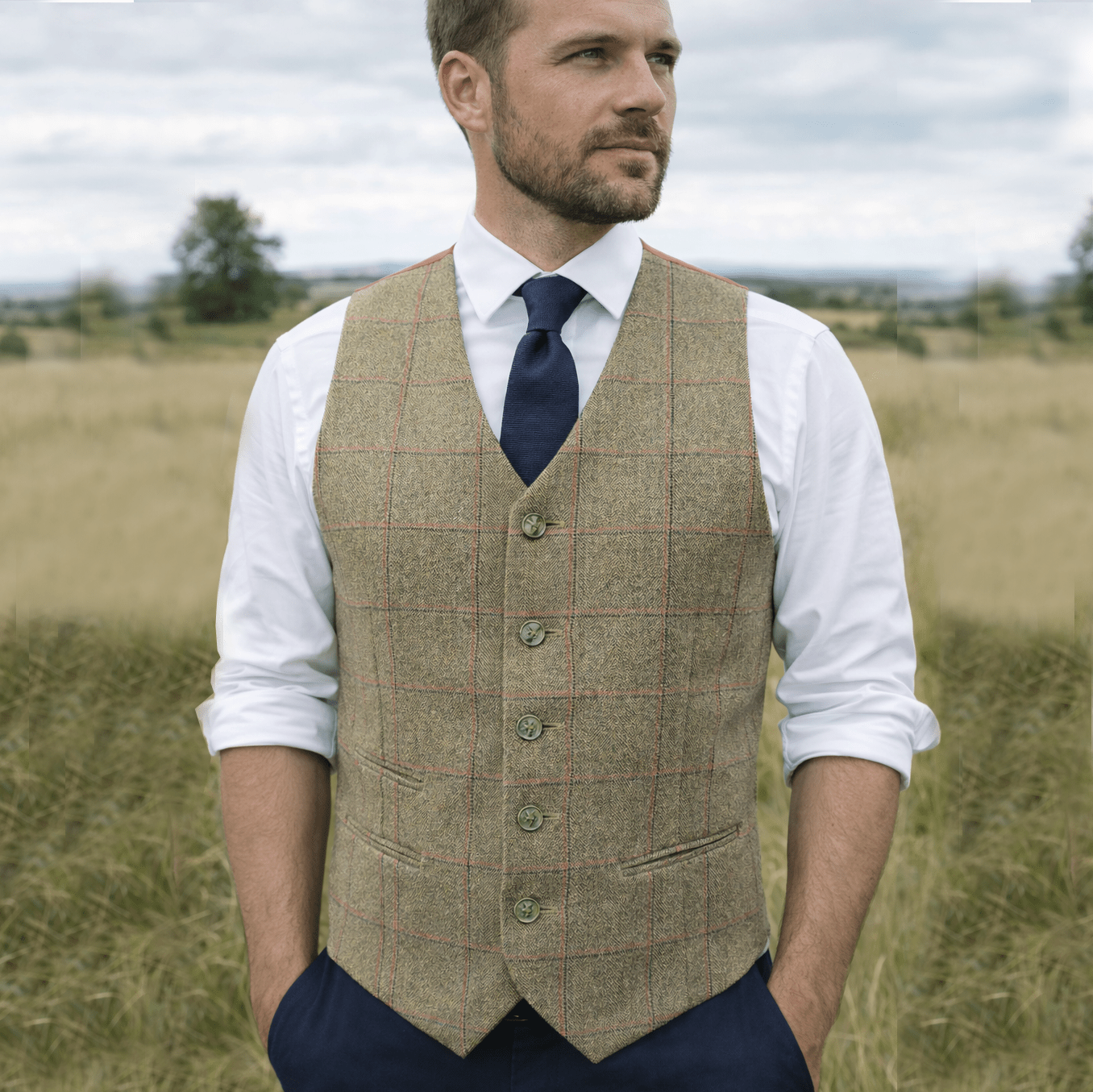 Mens Launton Tweed Classic Waistcoat - Equetech