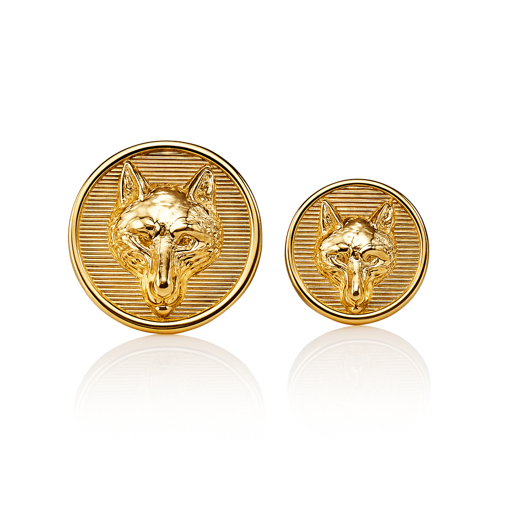 Metal Foxhead Buttons - Equetech