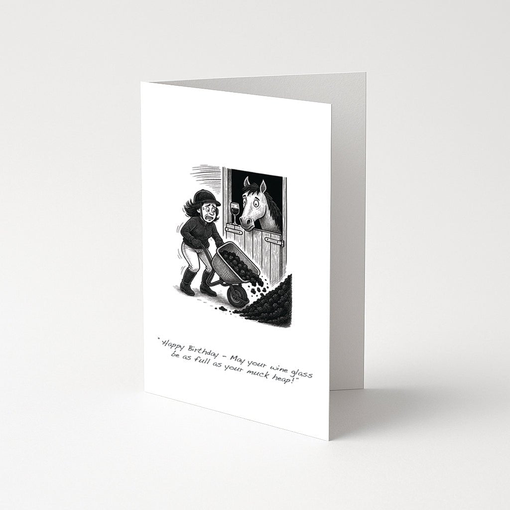 'Muck Heap' Greetings Card - Equetech