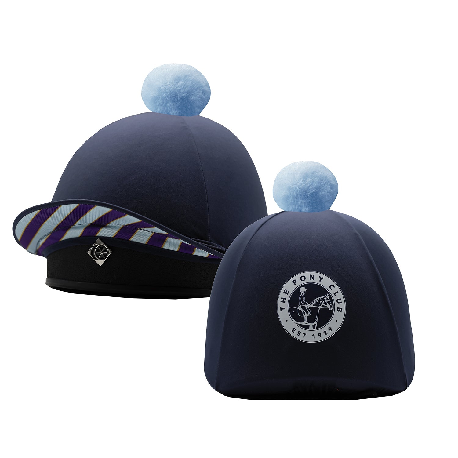Official Junior Pony Club 2 - In - 1 Lycra Hat Silk - Equetech