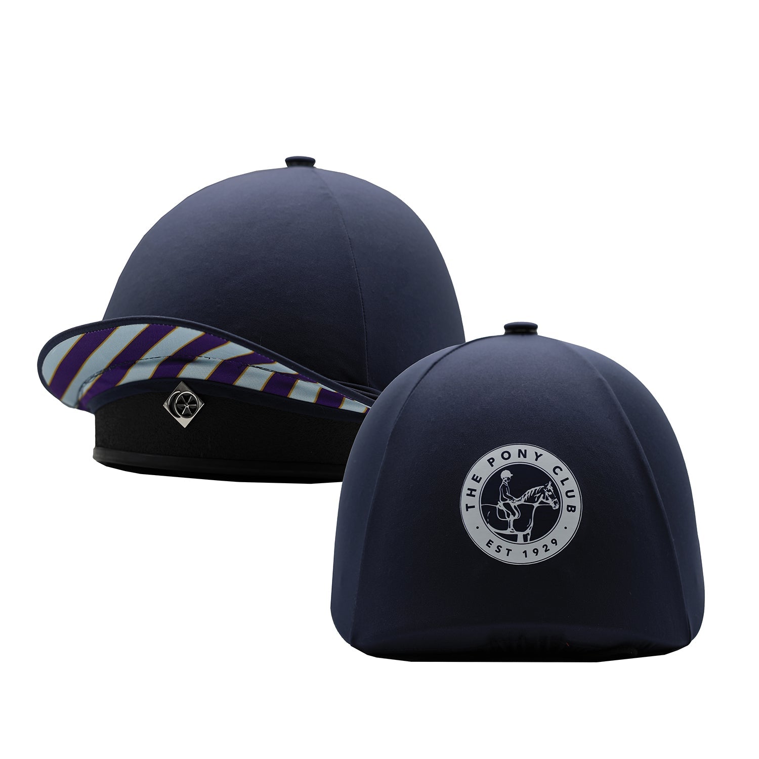 Official Junior Pony Club 2 - In - 1 Lycra Hat Silk - Equetech
