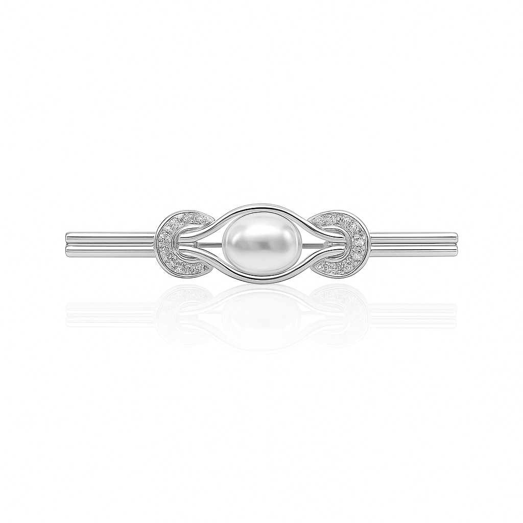 Pearl & Horseshoes Stock Pin - Equetech