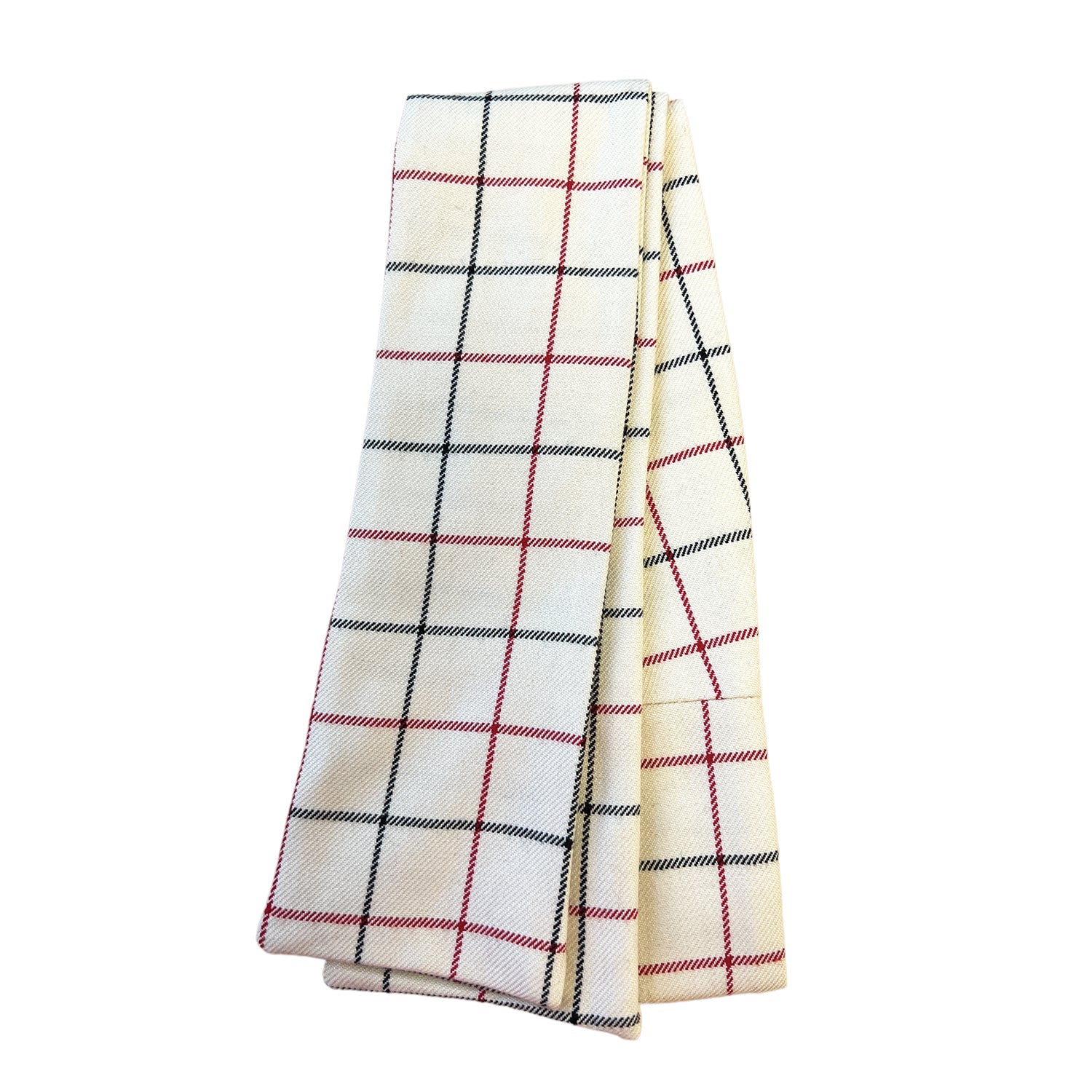 Tattersall Check Riding Stock - Black/Red - Equetech