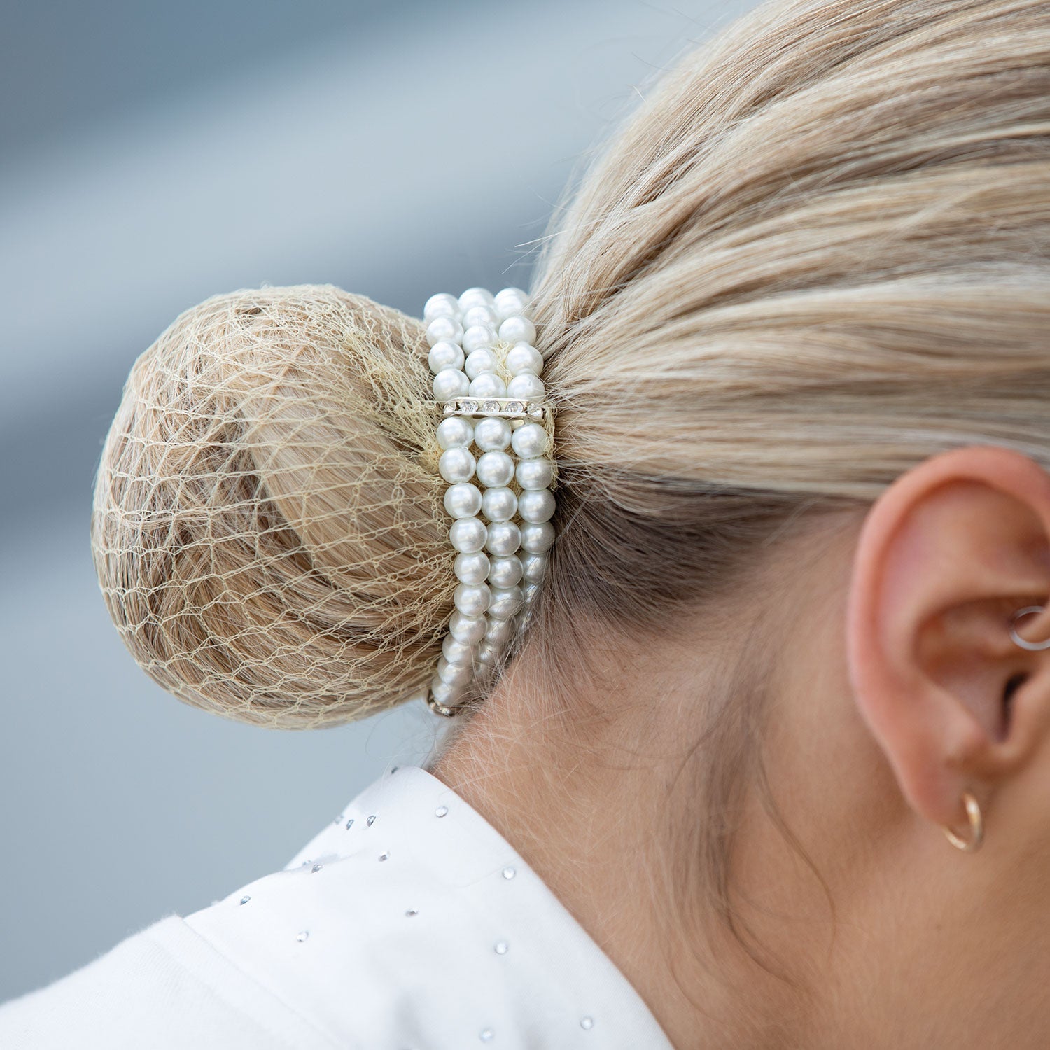 Triple Pearl Bun Ring Scrunchie - Equetech