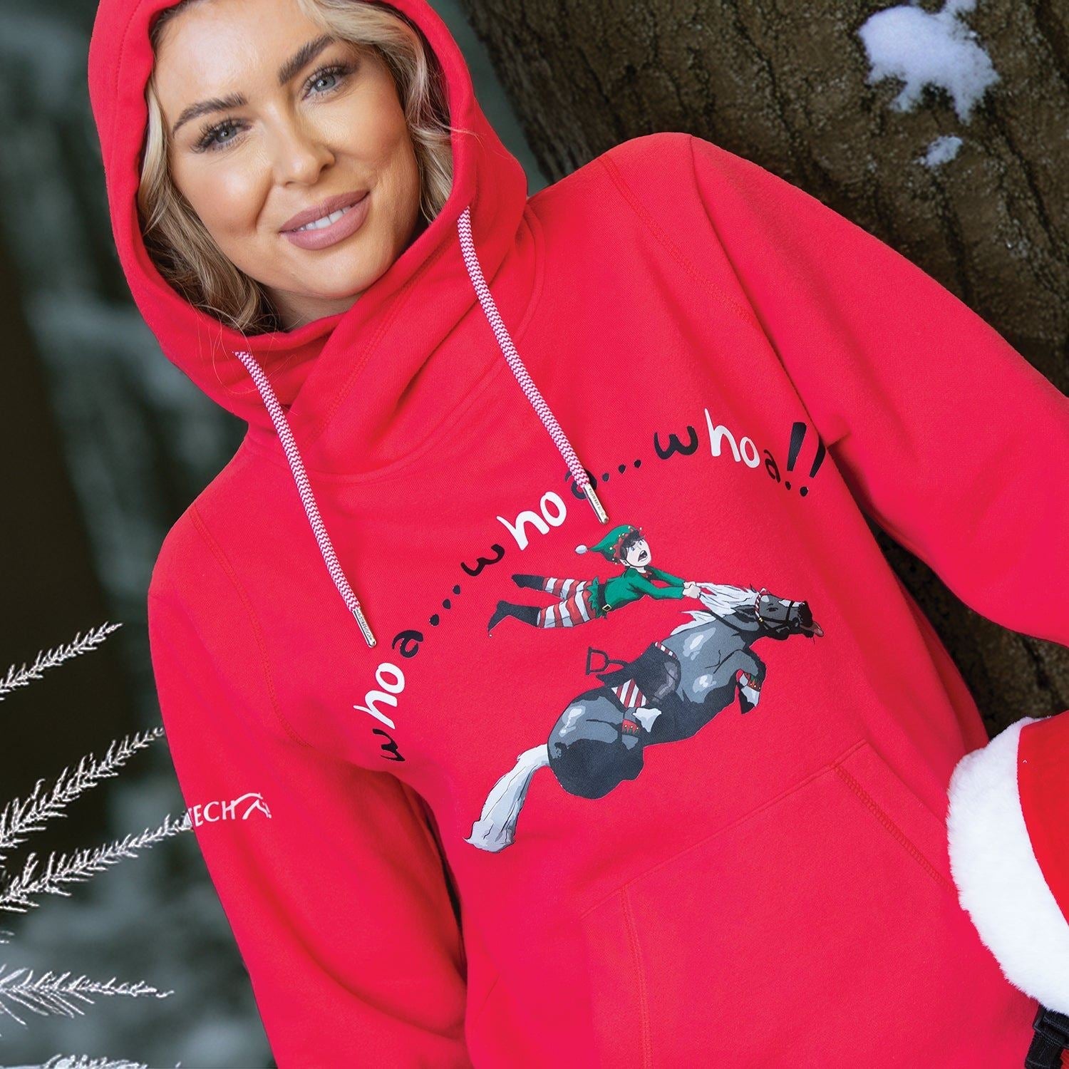 Unisex Whoa! Horsey Christmas Hoodie - Equetech