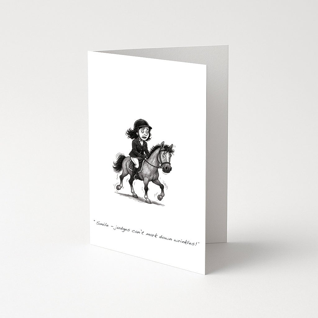 'Wrinkles' Greetings Card - Equetech