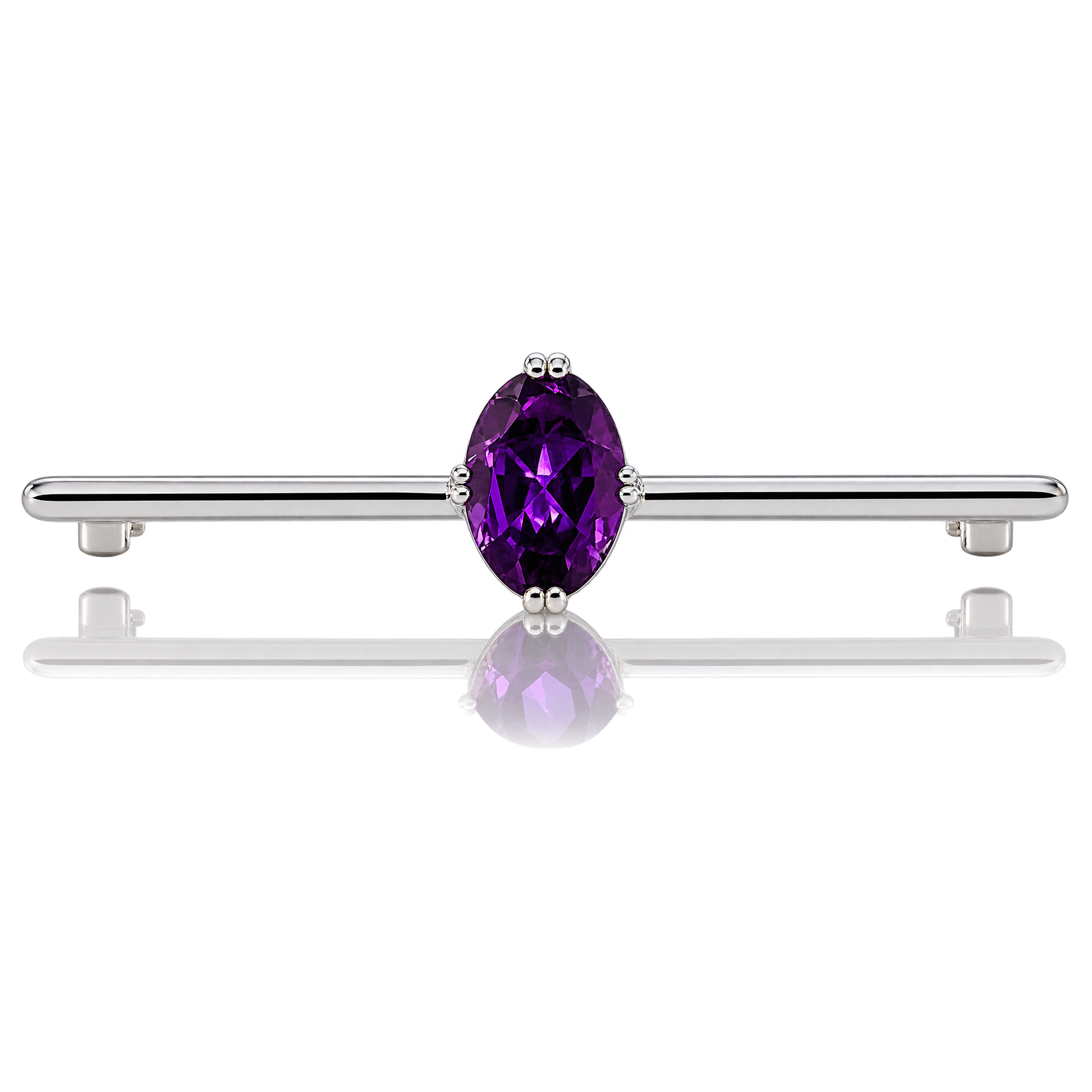 Equetech Deluxe Amethyst Stock Pin
