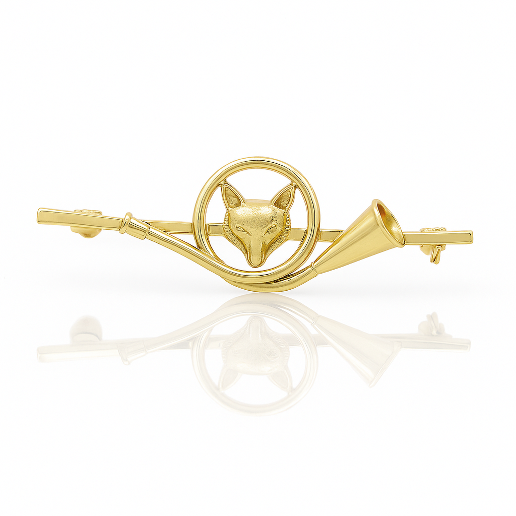 French Horn Fox Stock Pin